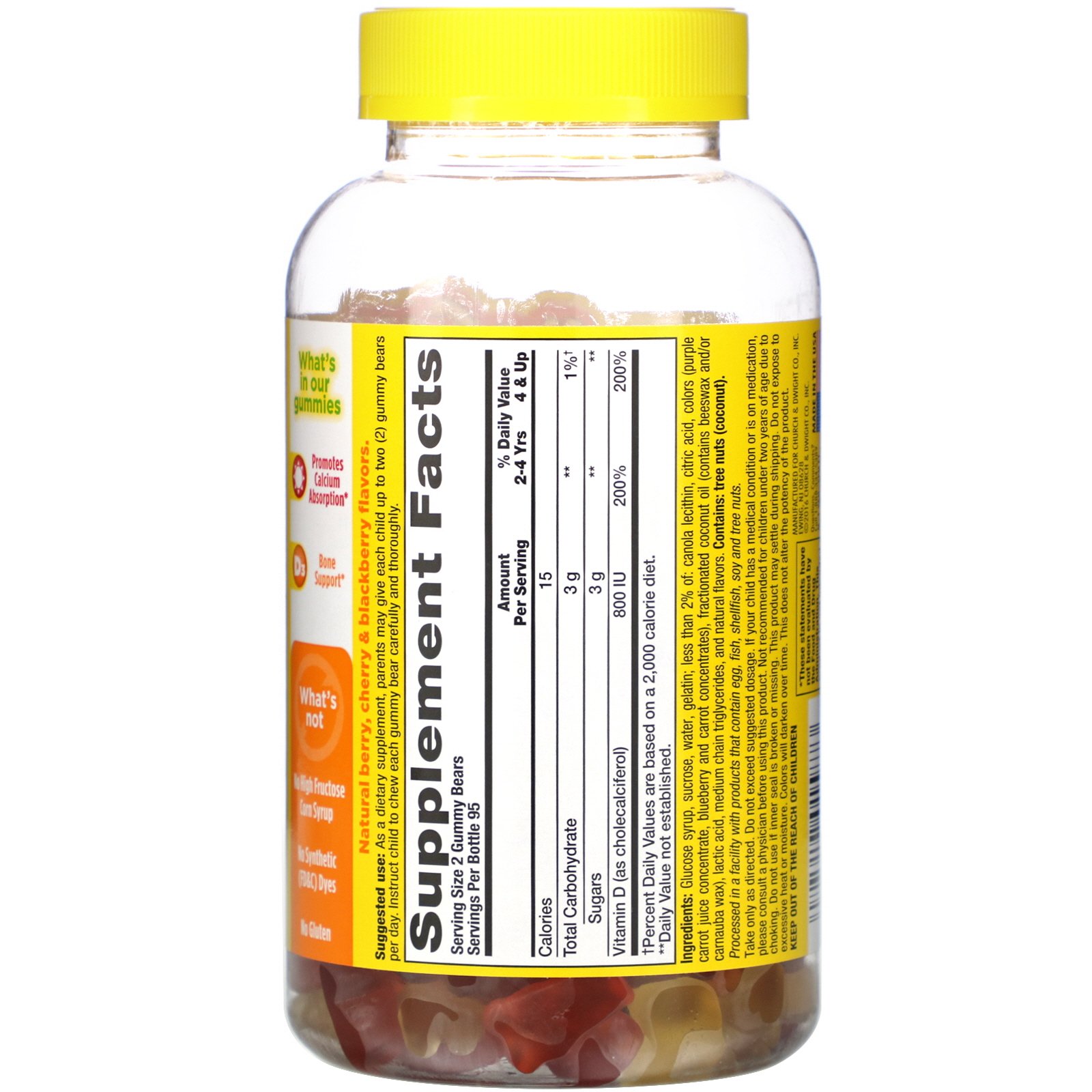 L'il Critters, Vitamin D3 Bone Support, Natural Fruit Flavors, 190 Gummies - Imagem 2