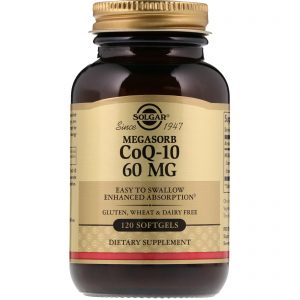 Solgar, CoQ-10, Megasorb, 60 mg, 120 Cápsulas Softgel