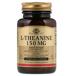 Solgar, L-Teanina, Forma Livre, 150 mg, 60 Cápsulas Vegetais