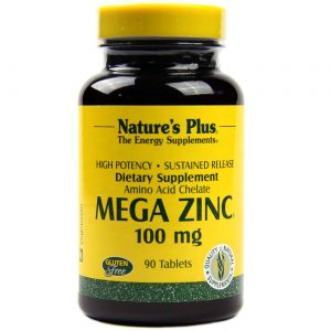 Nature's Plus, Mega Zinco 100 mg - 90 Tabletes