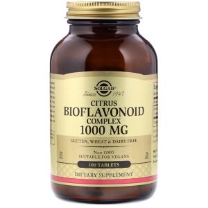 Solgar, Complexo de bioflavonóides de citrinos, 1000 mg, 100 comprimidos