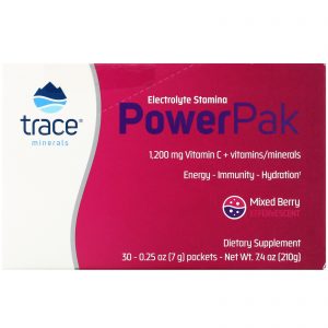 Trace Minerals Research, Electrolyte Stamina PowerPak, Mixed Berry, 30 Packets, 0.25 oz (7 g) Each