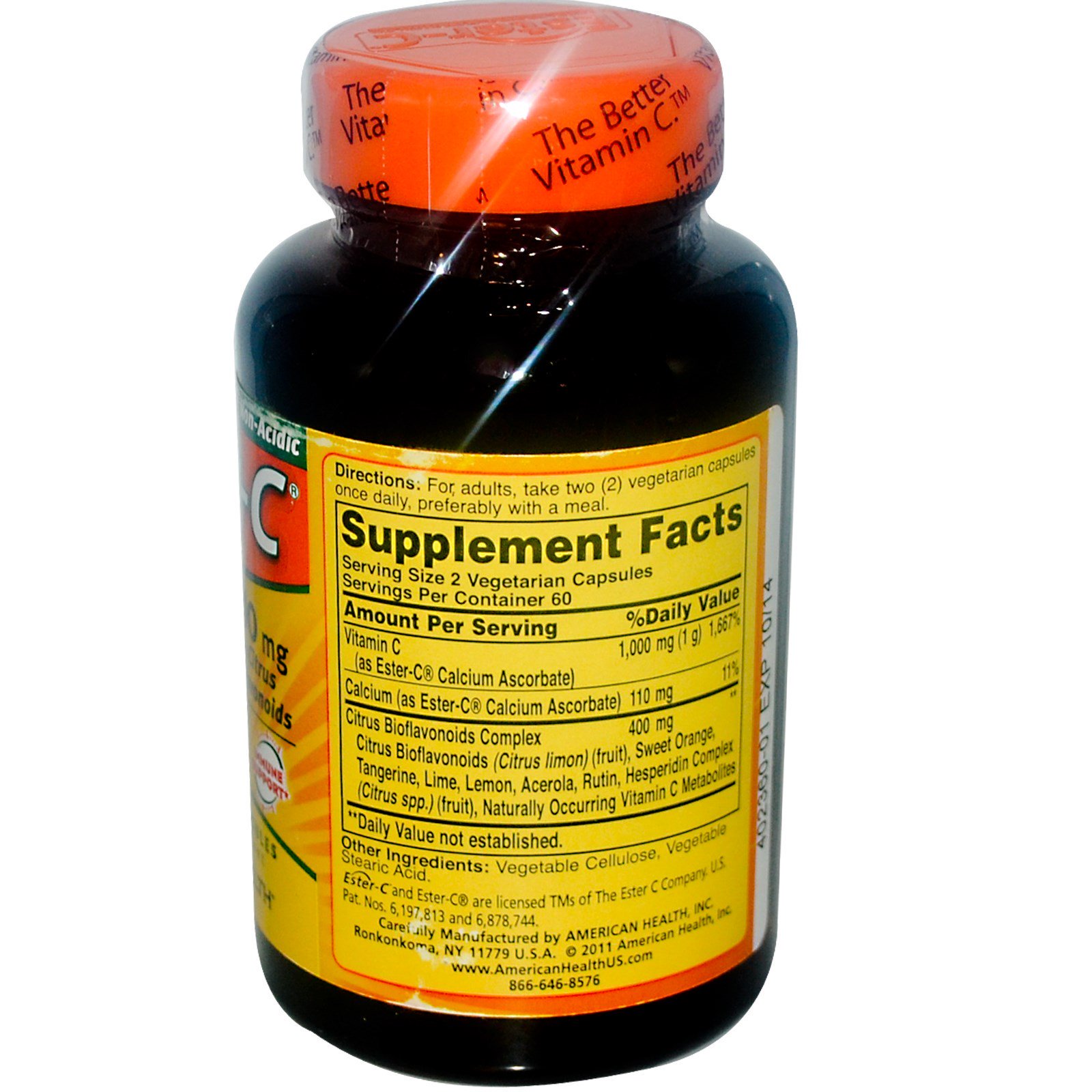 American Health, Ester-C, 500 mg, 120 Vegetarian Capsules - Imagem 2