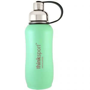 Think, Thinksport, Garrafa Esportiva Térmica, Verde Menta, 25 oz (750 ml)