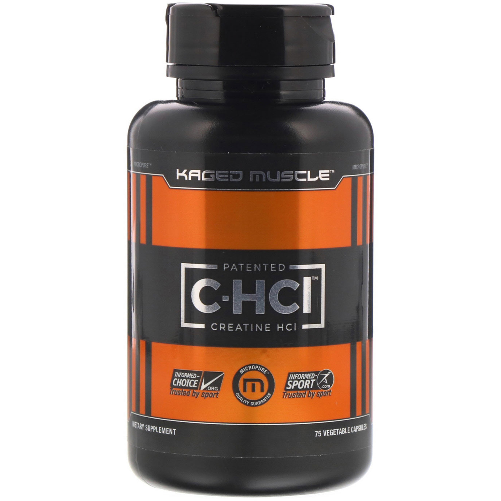 Kaged Muscle, C-HCI Patenteado, 75 Cápsulas Vegetais