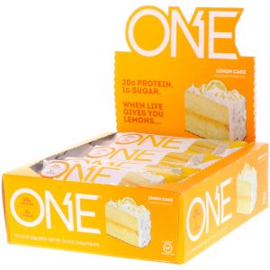 One Brands, ONE Bar, Lemon Cake, 12 Bars, 2.12 oz (60 g) Each