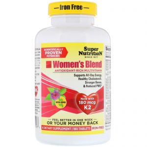 Super Nutrition, Mistura Feminina, Sem Ferro, 180 Comprimidos