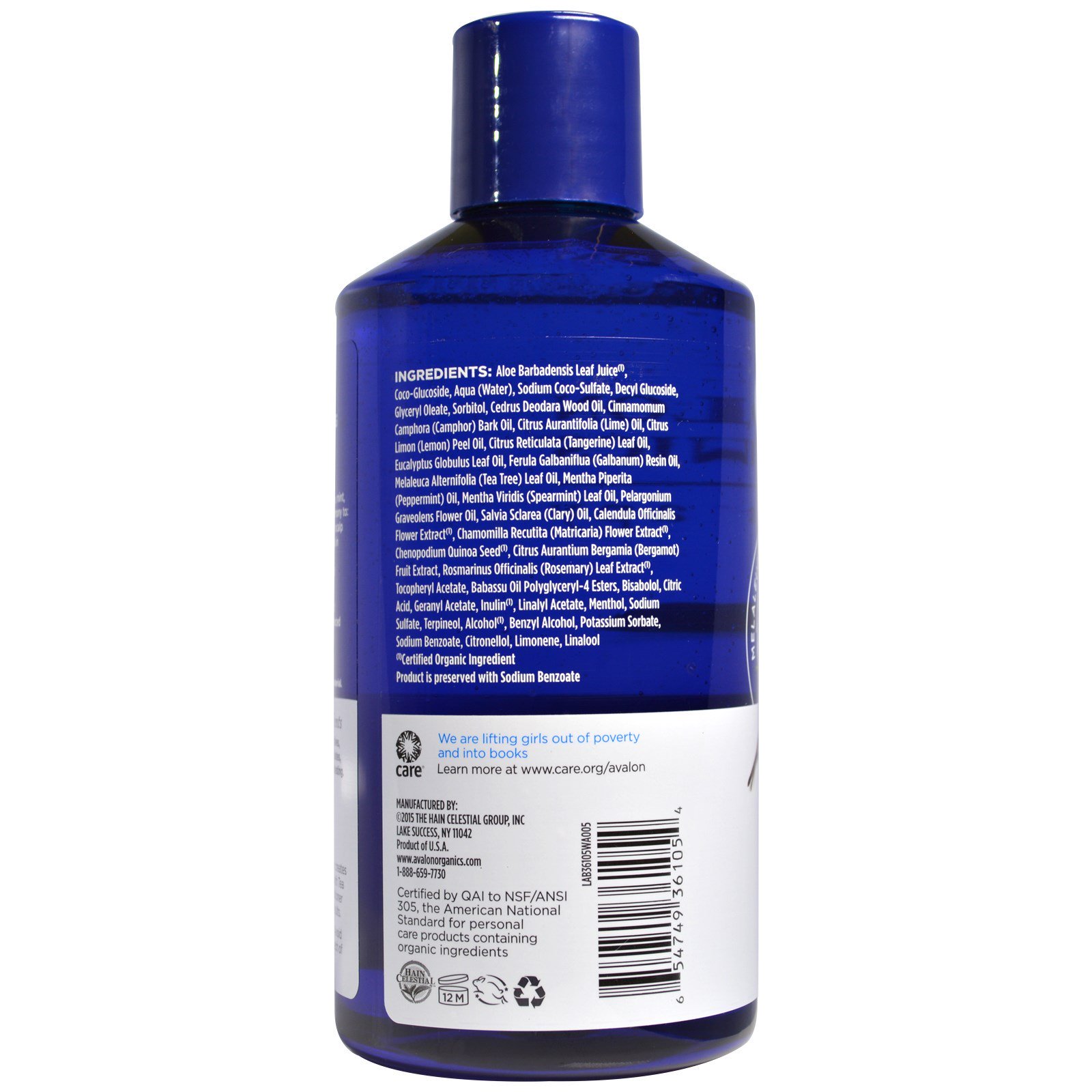 Avalon Organics, Shampoo Normalizador do Couro Cabeludo, Terapia com Hortelã, 414 ml (14 fl oz) - Imagem 2