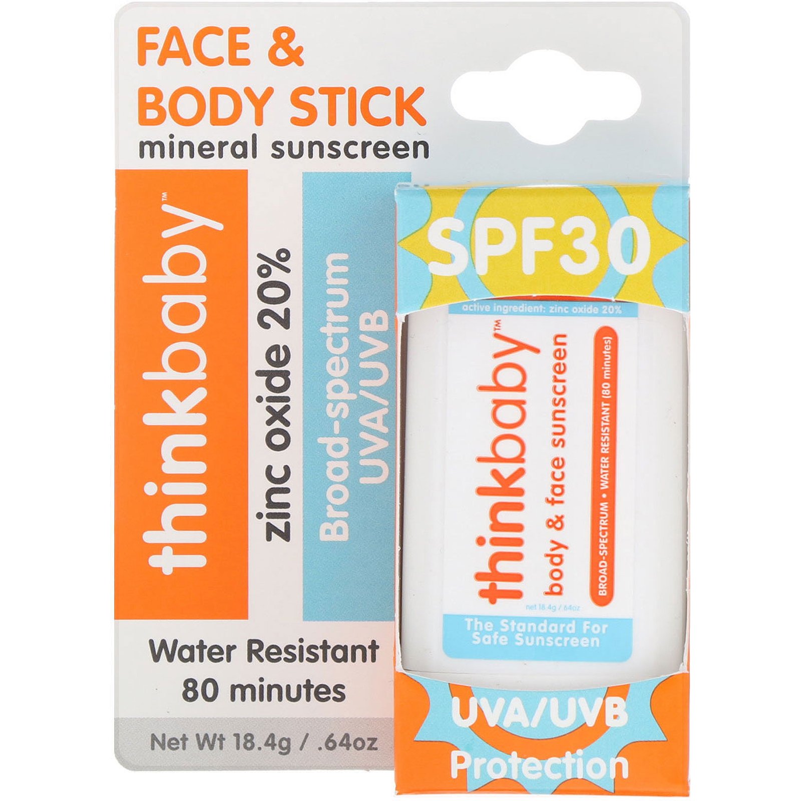 Think, Protetor Solar em Bastão, SPF 30, 0,4 oz (18,4 g) - Imagem 2