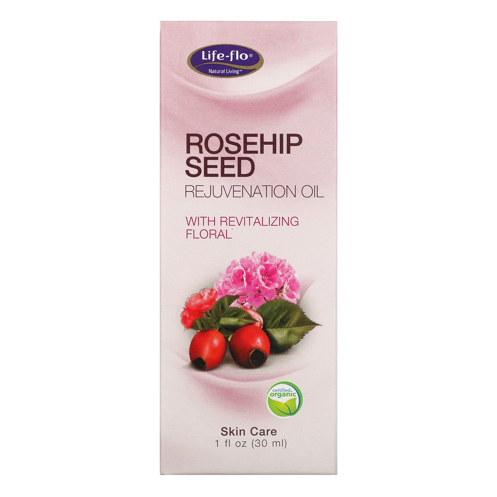 Life-flo, Óleo Rejuvenescedor com Floral Revitalizante de Semente de Quadril de Rosa, 30ml