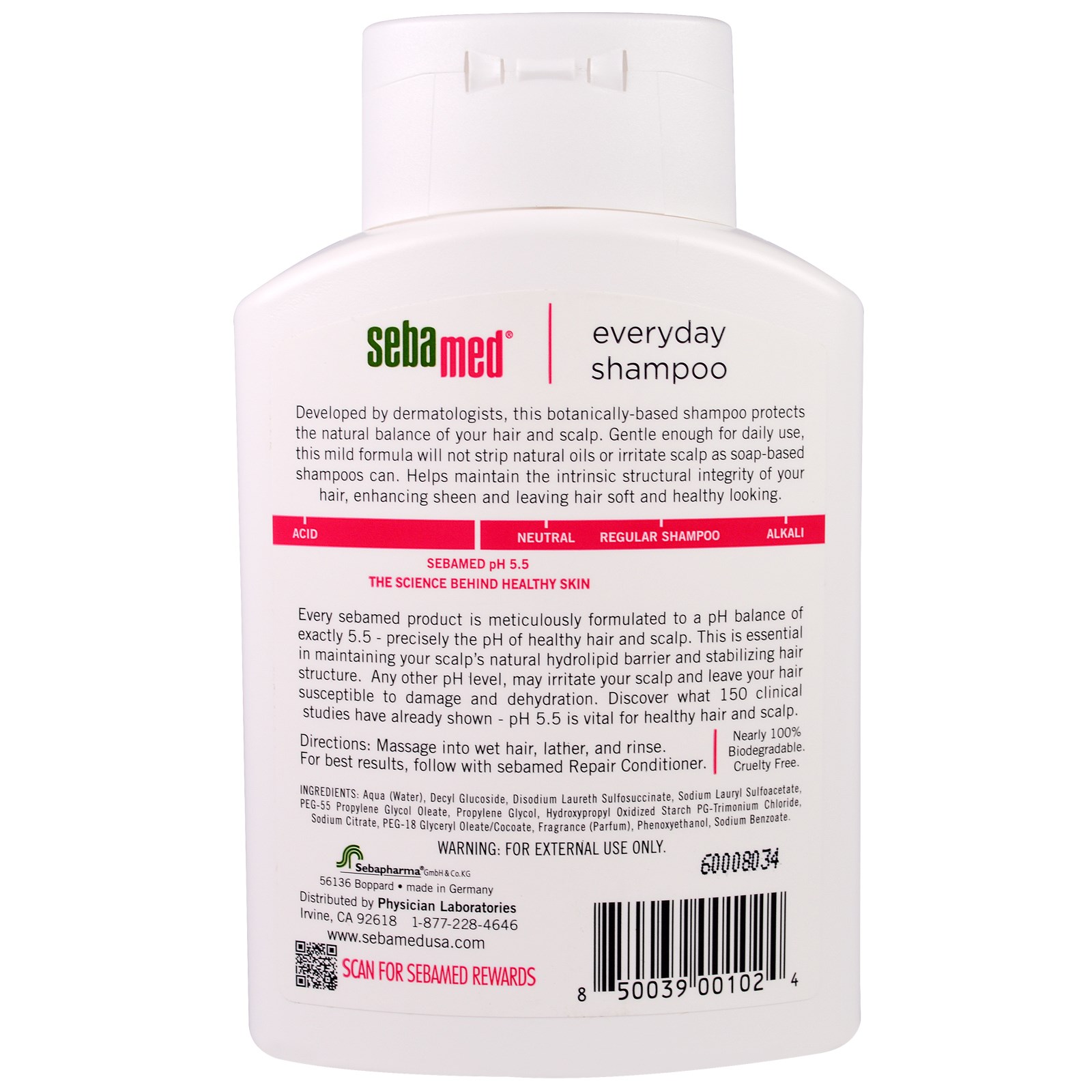 Sebamed USA, Shampoo Diário, 200ml - Imagem 2