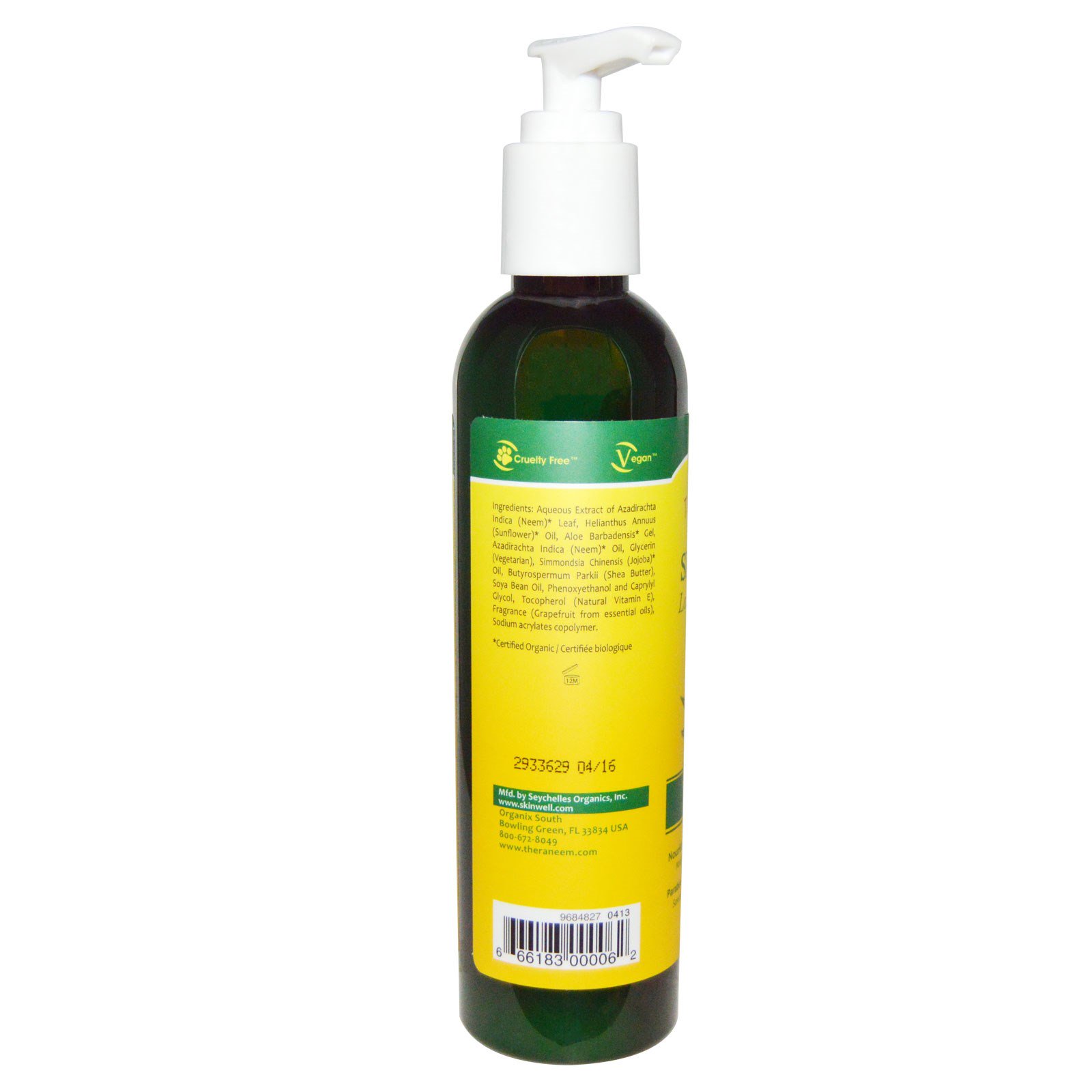 Organix South, TheraNeem Naturais, Loção para a Pele, Terapia de Nim, 240 ml (8 fl oz) - Imagem 2