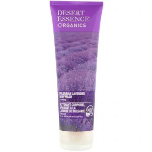 Desert Essence, Sabonete líquido para o corpo de lavanda búlgara, calmante, 8 fl. oz. (237 mL)