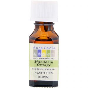 Aura Cacia, Óleo Essencial 100% Puro, Mexerica, Entusiasmante, .5 oz (15 ml)