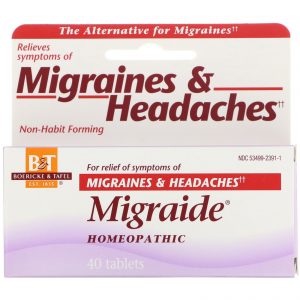 Boericke & Tafel, Migraide , 40 Comprimidos
