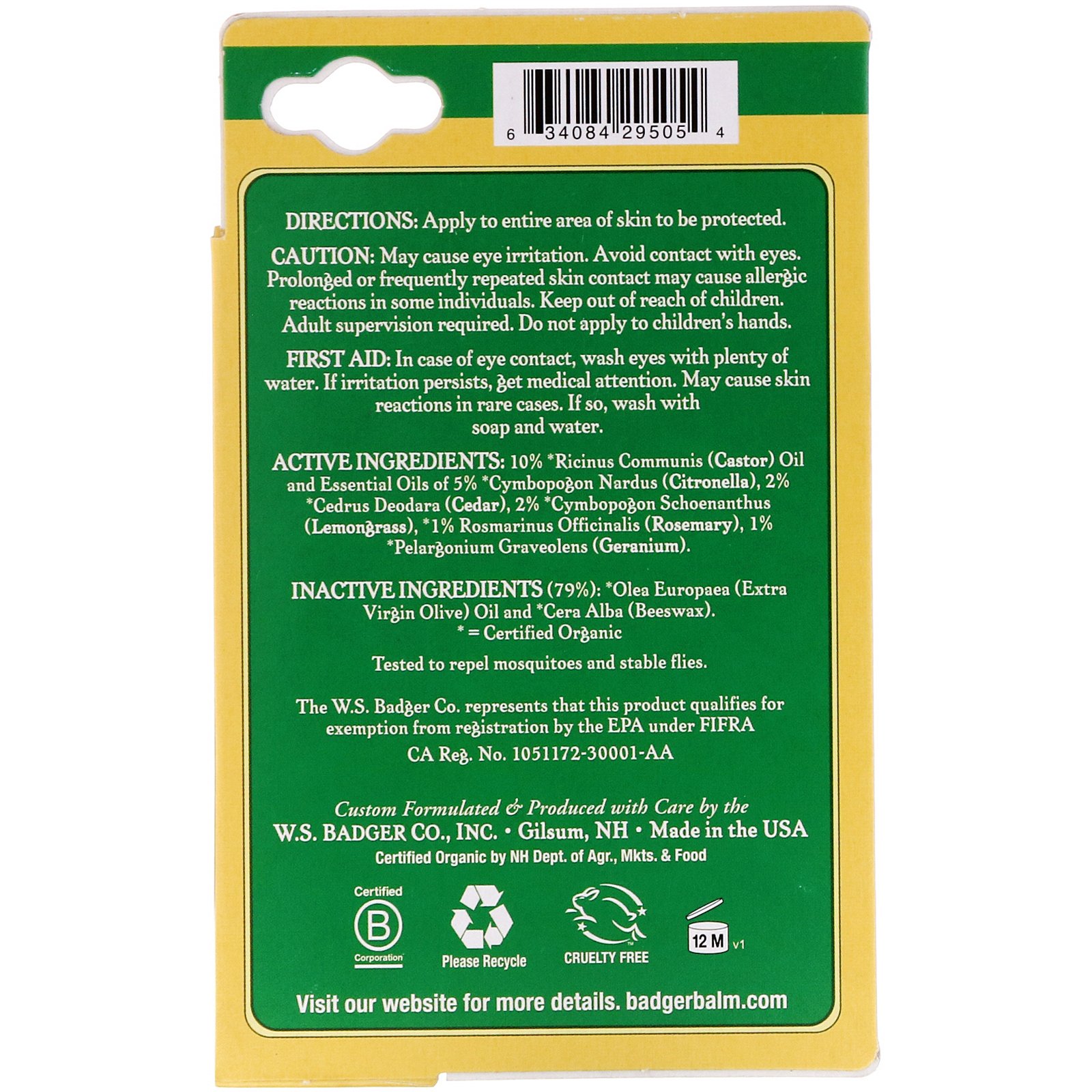 Badger Company, Bálsamo Anti-insetos, 0,60 oz (17 g) - Imagem 2
