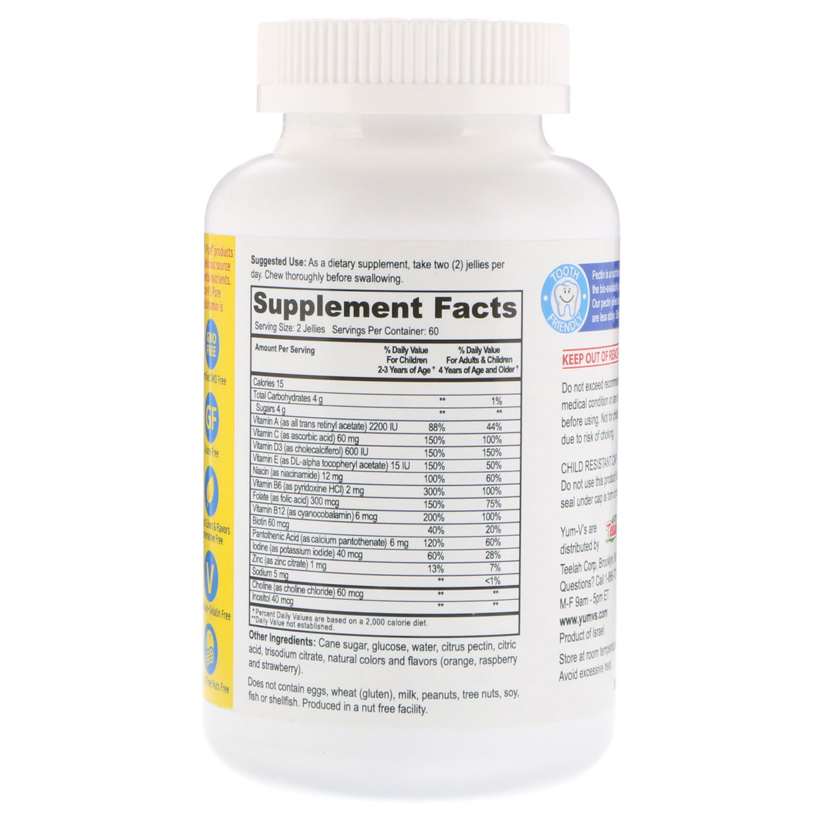 YumV's, Fórmula Multivitamínica Com Minerais, Deliciosos Sabores de Frutas, 120 Ursinhos de Gelatina - Imagem 2