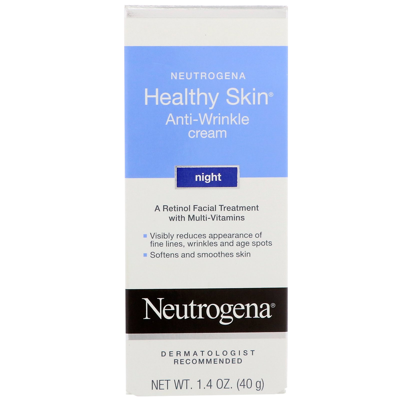 Neutrogena, Pele saudável, creme anti-rugas, noturno, 1,4 oz (40 g)