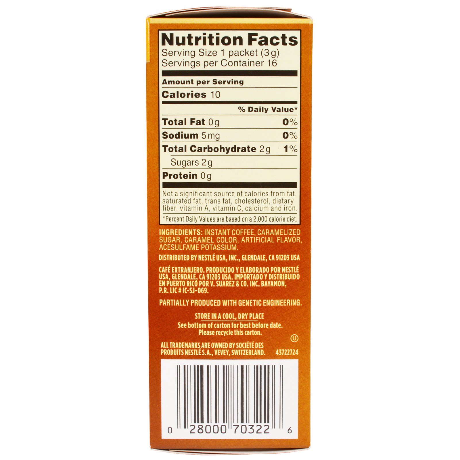 Nescafé, Taster's Choice, Bebida de Café Instantâneo, Avelã, 16 Pacotes, 0,1 oz (3 g) Cada - Imagem 2