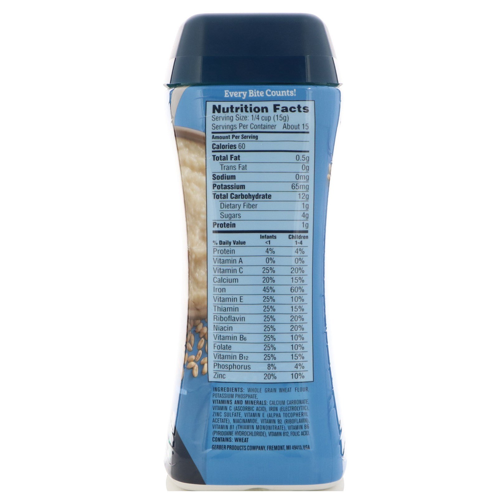 Gerber, Cereal de Trigo Integral, 227 g (8 oz) - Imagem 2