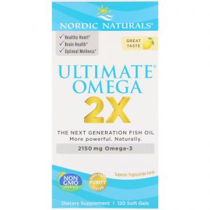 Nordic Naturals, Ultimate Omega 2X, 2.150 mg, 120 Cápsulas Softgel