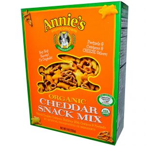 Annie's Homegrown, Organico, lanche mix, Cheddar, 255 g