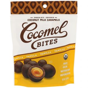 Cocomels, Orgânico, Caramelos de Leite de Coco, Mordidas, Baunilha, 3,5 oz (100 g)