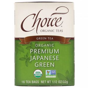 Choice Organic Teas, Chá Verde Premium, Japonês Orgânico, 16 Saquinhos, 1,1 oz (32 g)