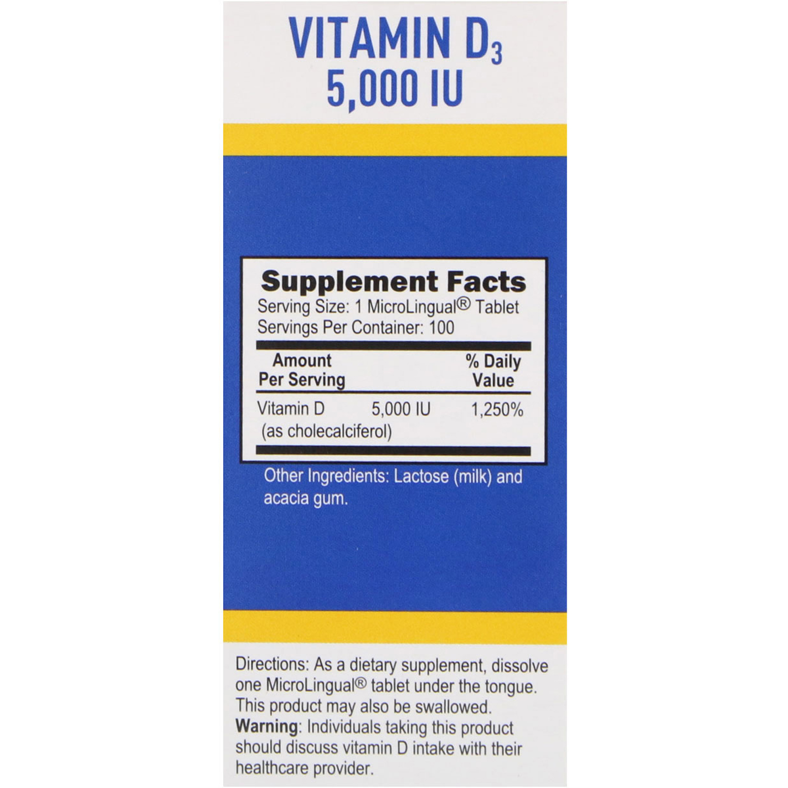 Superior Source, Extra Strength Vitamin D3, 5.000 UI, 100 Comprimidos de Dissolução Instantânea MicroLingual - Imagem 2