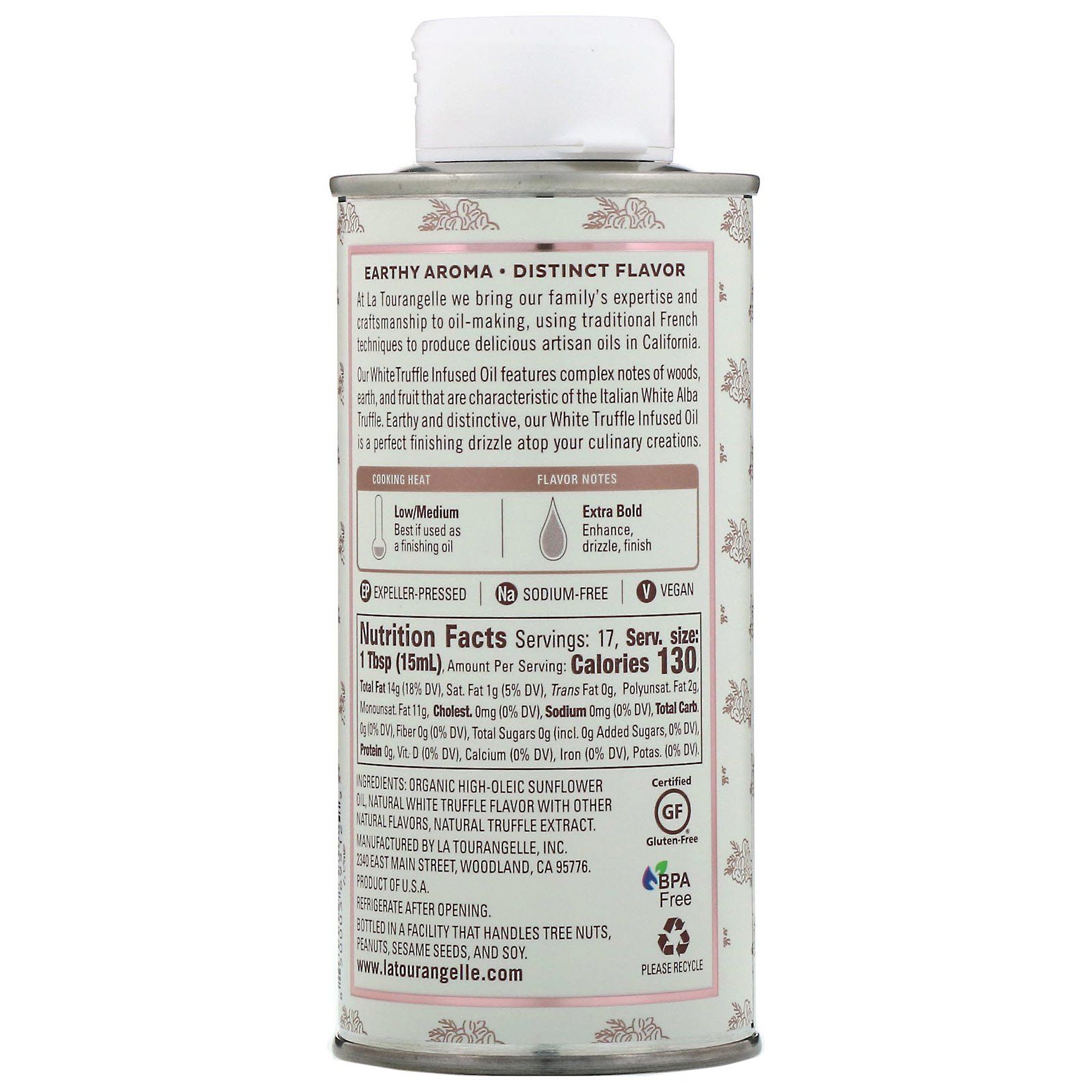 La Tourangelle, Óleo com Infusão de Trufa Branca, 250 ml (8,45 fl oz) - Imagem 2