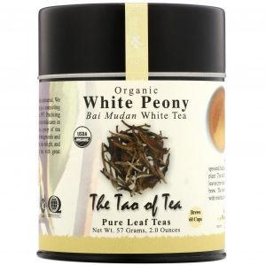 The Tao of Tea, Chá branco orgânico Bai Mudan, Peônia Branca, 2,0 oz (57 g)