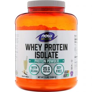 Now Foods, Sports, Isolado proteico de soro de leite, Baunilha cremosa, 2.268 g (5 lbs.)