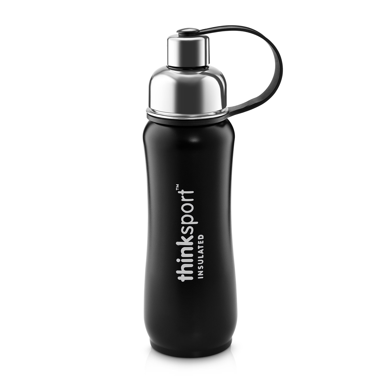Think, Thinksport, Garrafa Esportiva Térmica, Preto, 17 oz (500 ml)