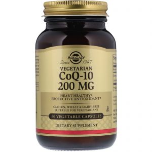 Solgar, CoQ-10 de origem vegetal, 200 mg, 60 Cápsulas Vegetais