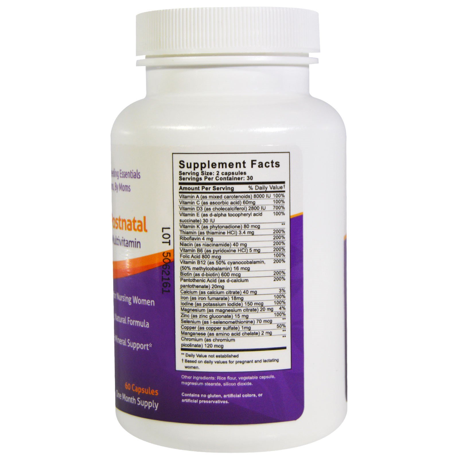 Fairhaven Health, Multivitamínico para Amamentação Nursing Postnatal, 60 cápsulas - Imagem 2