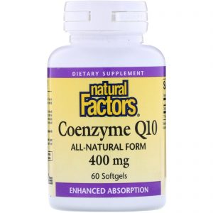 Natural Factors, Coenzima Q10, 400 mg, 60 Cápsulas Softgel