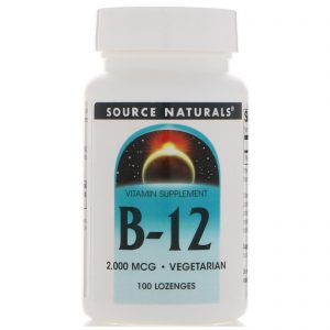 Source Naturals, B-12, 2.000 mcg, 100 Pastilhas
