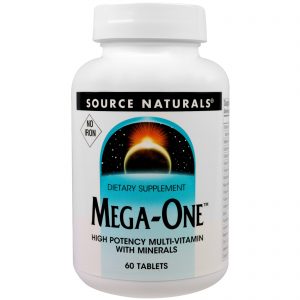 Source Naturals, Mega-One, Sem Ferro, 60 Tabletes