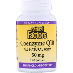 Natural Factors, Q10 Coenzimático, Absorção ampliada, 50 mg, 120 cápsulas softgel