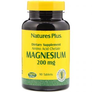 Nature's Plus, Magnésio, 200 mg, 90 Comprimidos