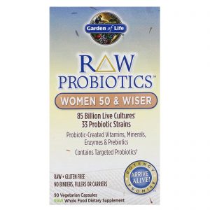 Garden of Life, RAW Probiotics, Women 50 & Wiser, 90 Cápsulas Vegetais