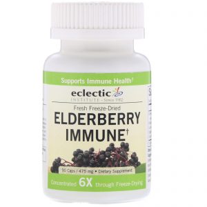 Eclectic Institute, Elderberry Immune, 475 mg, 90 Cápsulas