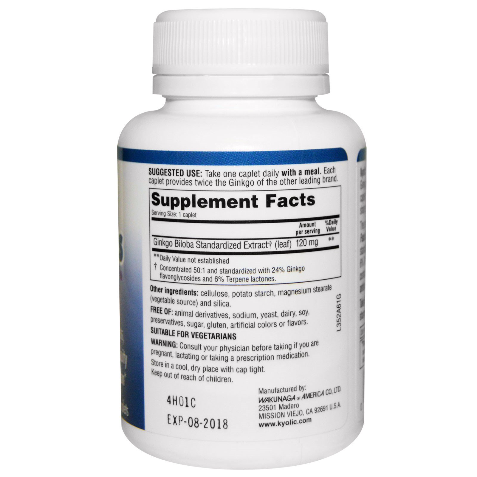 Kyolic, Brain Focus, 60 Vegetarian Caplets - Imagem 2