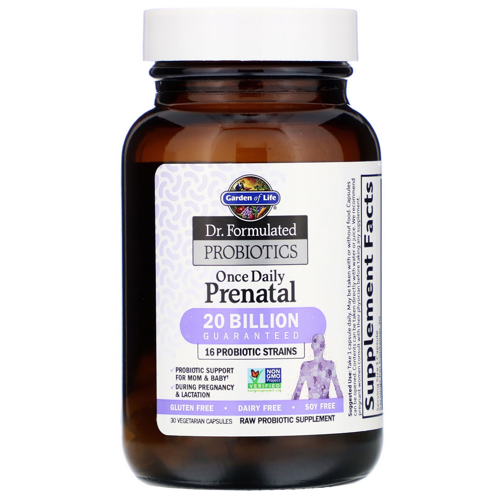 Garden of Life, Dr. Formulated Probiotics, Once Daily Prenatal, 30 Vegetarian Capsules - Imagem 3