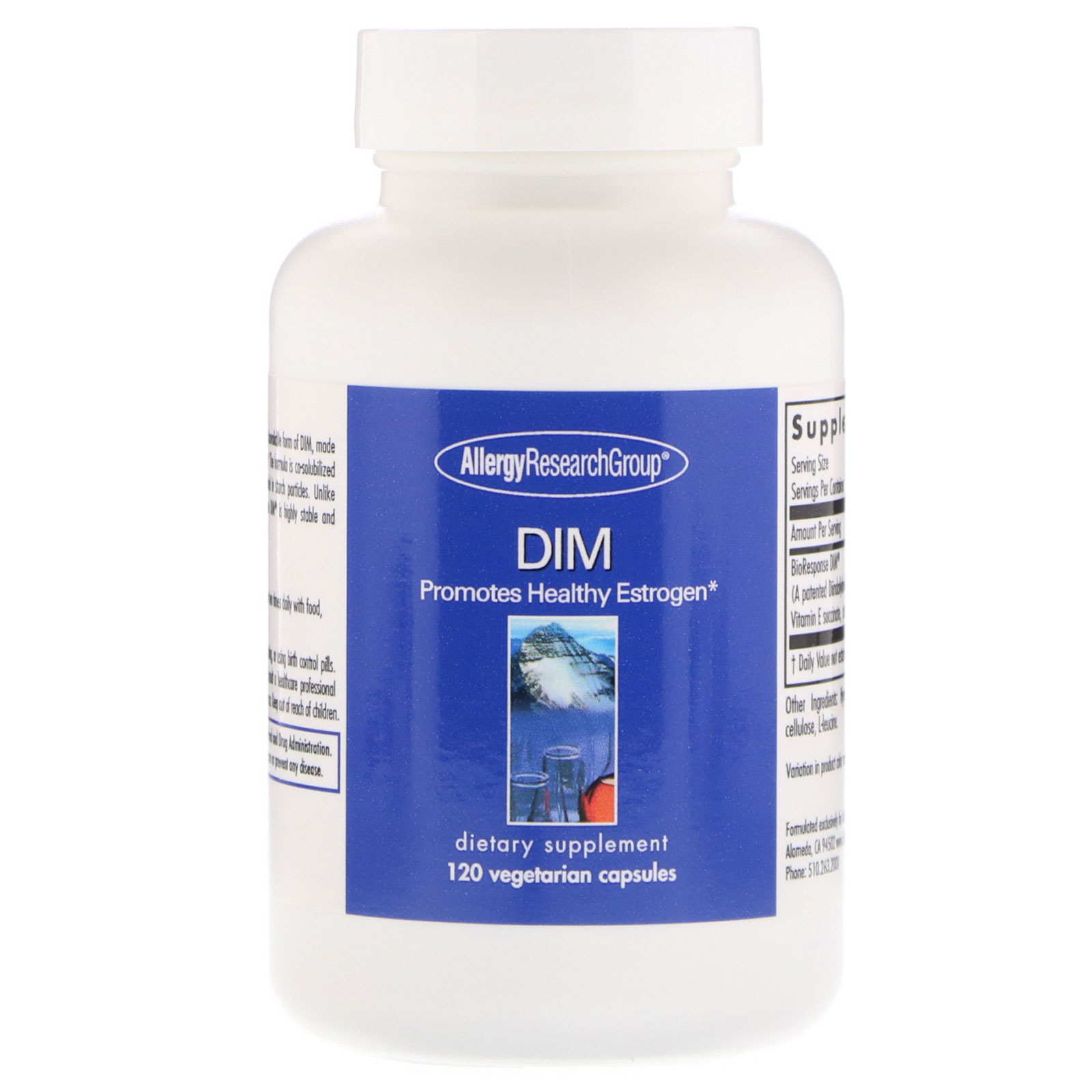 Allergy Research Group, DIM, 120 Cápsulas Vegetarianas