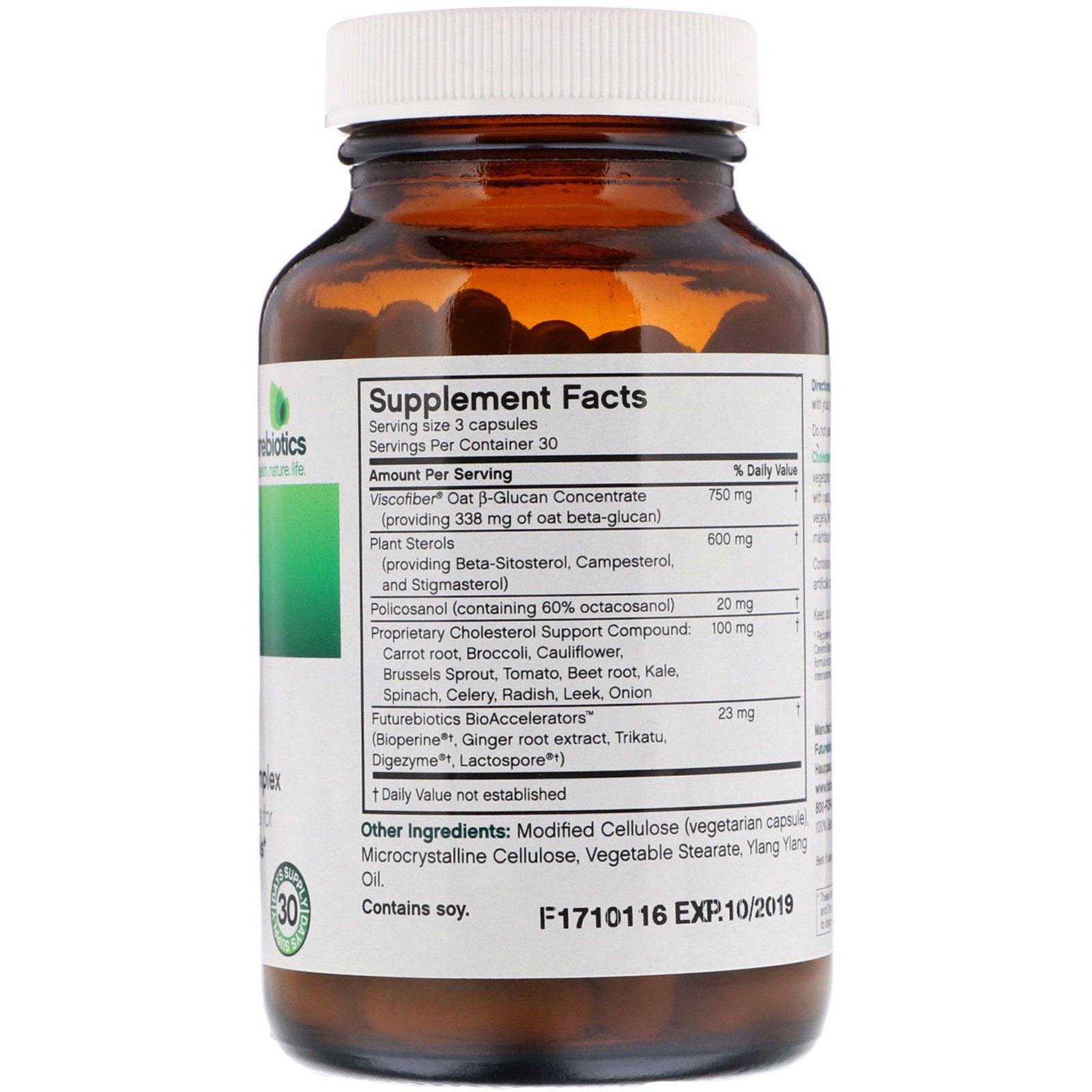 FutureBiotics, Cholesterol Balance, 90 Cápsulas Vegetarianas - Imagem 3
