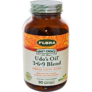 Flora, Óleo de Udo® Mistura 3-6-9 - 90 Cápsulas em Gel Vegetarianas
