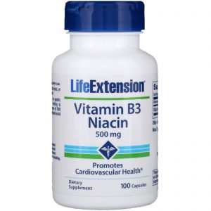Life Extension, Vitamina B3 Niacina, 500 mg, 100 Cápsulas