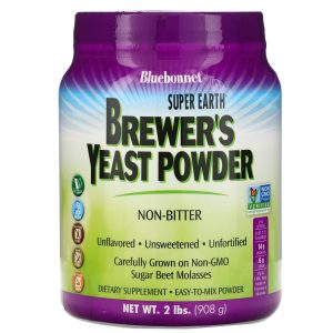 Bluebonnet Nutrition, Levedura de Cerveja Super Earth, Sem Sabor, 2 lb (908 g)