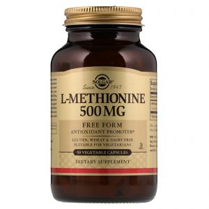 Solgar, L-metionina, 500 mg, 90 Cápsulas Vegetais